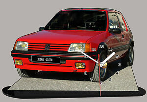 【送料無料】スタンド上のプジョーレッドミニチュアクロックPeugeot 205 gti red miniature clock on stand｜hokushin