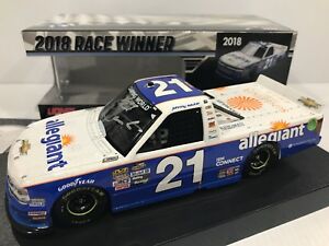 【送料無料】ジョニー・＃トラックレースに勝つの直筆サイン入り2018 Johnny Sauter Allegiant #21 GMS Truck Race Win autographed