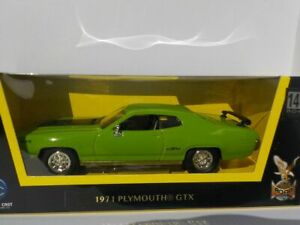 【送料無料】プリマス、、グリーン、白、モデル、車、、スケール、アメリカの筋肉。Plymouth GTX, 1971, - Green, - White, Model, Car, 1/43, Scale, American Muscle.