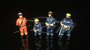 【送料無料】ホビー ・模型車・バイク レーシングカー レジンフィギュアセットresin figure firemen set 164