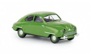 【送料無料】ホビー ・模型車・バイク レーシングカー ブレキナライトグリーン28603 brekina saab 92light green 1950 187