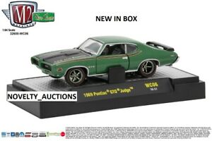 【送料無料】ホビー ・模型車・バイク レーシングカー マシンワイルドカードポンティアックジャッジグリーンl152 32500 wc06 m2 machines wild cards 1969 pontiac gto judge green 164