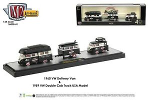 【送料無料】ホビー ・模型車・バイク レーシングカー リヴレゾンヴァンダブルキャブカミオンマウイサンズm2 vw livraison van 60 et double cab camion usa 59 maui et sons 3600041 164|hokushin