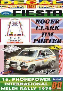 【送料無料】ホビー ・模型車・バイク レーシングカー デカルフォードフィエスタクラークウェールズdecal ford fiesta mk1 rclark welsh r 1979 20th 06