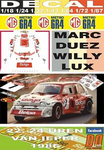 【送料無料】ホビー ・模型車・バイク レーシングカー デカルメトロベルガdecal mg metro 6r4 belga mduez ypres 24 hours r 1986 3rd 06