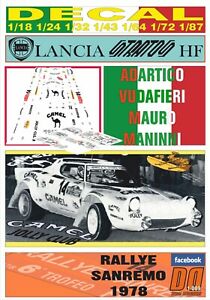 【送料無料】ホビー ・模型車・バイク レーシングカー デカルランチアストラトスアダルティコヴダフィエリラリーサンレモdecal lancia stratos adartico vudafieri rallye sanremo 1978 06