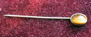 【送料無料】ホビー ・模型車・バイク レーシングカー ビンテージゴールドトーンvintage signed tiger eye gold tone with needle