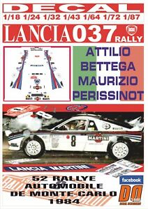 【送料無料】ホビー ・模型車・バイク レーシングカー デカールランチアラリーラリーモンテカルロdecal lancia 037 rally a rally r montecarlo 1984 5th 01