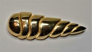 【送料無料】ホビー ・模型車・バイク レーシングカー ゴールドトーンシーシェルブローチsigned mjent gold tone polished sea shell shape brooch