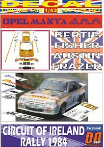 【送料無料】ホビー ・模型車・バイク レーシングカー デカールオペルマンタカードアイルランドフィッシャーサーキットdecal opel manta 400 gold card b fisher circuit of ireland r dnf 1984 01