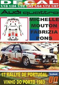 【送料無料】ホビー ・模型車・バイク レーシングカー デカールアウディクワトロポルトガルdecal audi quattro a1 m mouton r portugal 1983 2nd 01
