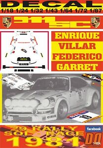【送料無料】ホビー ・模型車・バイク レーシングカー デカールポルシェヘンリーヴィラーサンレースdecal porsche 911 sc henry villar r sun race 1981 5th 01
