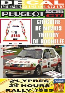 【送料無料】ホビー ・模型車・バイク レーシングカー デカールプジョーメビウスイプレスdecal peugeot 205 gti g mevius ypres 24 r 1985 31st 01