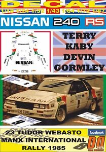 【送料無料】ホビー ・模型車・バイク レーシングカー デカールカビーマンクスインターナショナルdecal nissan 240 rs t kaby manx international r 1985 5th 01