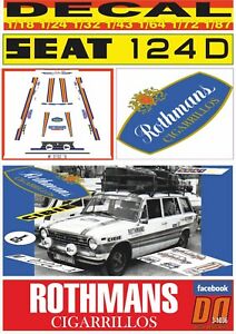 【送料無料】ホビー ・模型車・バイク レーシングカー デカールシートランチェラアシステンシアロスマンスdecal seat 124 ranchera asistencia rothmans 1981 08
