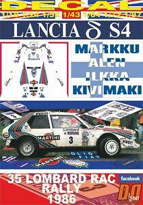 【送料無料】ホビー ・模型車・バイク レーシングカー デカルランチアデルタアレンdecal lancia delta s4 malen rac 1986 2nd 08