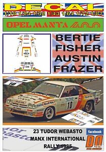 【送料無料】ホビー ・模型車・バイク レーシングカー デカルオペルマンタフィッシャーマンクスインターナショナルdecal opel manta 400 bfisher manx international r 1985 3rd 06