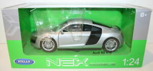 【送料無料】ホビー ・模型車・バイク レーシングカー ウェリースケールアウディシルバーwelly nex 124 scale 22493waudi r8 v10silver