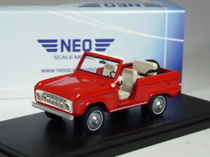 【送料無料】ホビー ・模型車・バイク レーシングカー ネオスケールモデルフォードブロンコロードスターki1122 neo scale models us ford bronco roadster 1967 red in 143 bnib