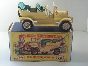 【送料無料】ホビー ・模型車・バイク レーシングカー マッチボックススパイカーツラーボックスmatchbox yesteryear 1904 spyker tourer y16 mib box