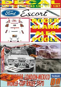 【送料無料】ホビー ・模型車・バイク レーシングカー デカールフォードエスコートツインカムクラークロンドンメキシコdecal ford escort twin cam r clark r londonmexico 1970 dnf 01