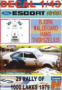 【送料無料】ホビー ・模型車・バイク レーシングカー デカールフォードエスコートワルデガードdecal 143 ford escort rs 1800 mk ii b waldegard 1000 lakes 1979 3rd 01