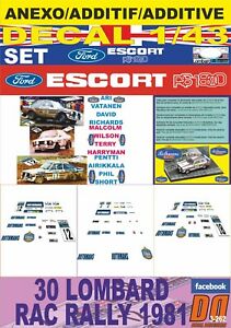 【送料無料】ホビー ・模型車・バイク レーシングカー アネックスデカールセットフォードエスコートトラックラリーannex decal set 143 ford escort rs 1800 mkii rac rally 1981 01