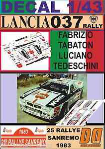 【送料無料】ホビー ・模型車・バイク レーシングカー デカールランチアラリータバトンサンレモdecal 143 lancia 037 rally f tabaton r sanremo 1983 01 12,946円
