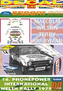【送料無料】ホビー ・模型車・バイク レーシングカー デカールフォードエスコートウィルソンウェールズdecal ford escort rs 1800 mk ii m wilson welsh r 1979 3rd 01