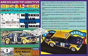 【送料無料】ホビー ・模型車・バイク レーシングカー アネックスデカールフィアットアバルトアレンラーニannex decal 143 fiat 131 abarth m alen rac 1977 01