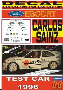 【送料無料】ホビー ・模型車・バイク レーシングカー デカールフォードエスコートテストカーカルロスサインツdecal ford escort wrc test car 1996 carlos sainz 01