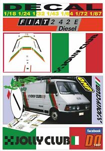 【送料無料】ホビー ・模型車・バイク レーシングカー デカールフィアットラトーティプジョリークラブdecal fiat 242 e la totip jolly club 1984 01