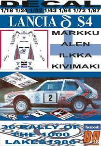 【送料無料】ホビー ・模型車・バイク レーシングカー デカールランチアデルタアレンdecal lancia delta s4 m alen 1000 lakes r 1986 3rd 01