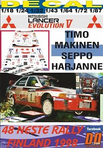 【送料無料】ホビー ・模型車・バイク レーシングカー デカールランサーエボヴィトマキネンフィンランドdecal mitsubishi lancer evo vi t makinen r finland 1998 winner 01