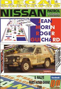 【送料無料】ホビー ・模型車・バイク レーシングカー デカールニッサンパトロールジャンモランパリダカールdecal nissan patrol jean morin paris dakar 1986 01