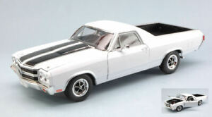 【送料無料】ホビー ・模型車・バイク レーシングカー シボレーエルカミノホワイトブラックストライプモデルウェリー