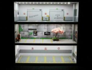 【送料無料】ホビー ・模型車・バイク レーシングカー モデルキャビネットボックス164 parking lot model display cabinet landscape alloy toy car storage box