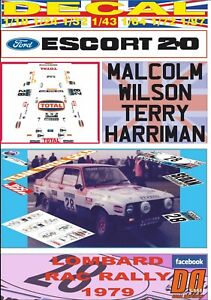 【送料無料】ホビー ・模型車・バイク レーシングカー デカールフォードエスコートウィルソンdecal ford escort rs 1800 mkii m wilson rac r 1979 15th 01