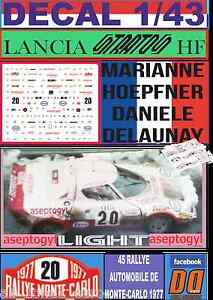 【送料無料】ホビー ・模型車・バイク レーシングカー デカールランチアホークプナーモンテカルロライトdecal 143 lancia stratos hf m hoepfner r montecarlo 1977 light 01