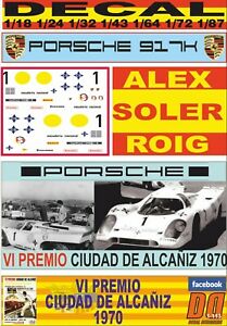 【送料無料】ホビー ・模型車・バイク レーシングカー デカールポルシェアレックスソラーロイグアルカニスdecal porsche 917k alex soler roig winner alcaniz 1970 01