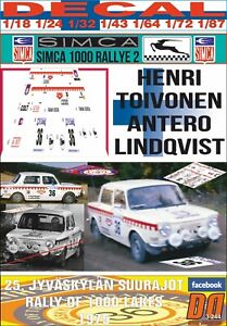 【送料無料】ホビー ・模型車・バイク レーシングカー デカールシムカラリーアンリトイヴォネンラリーdecal simca 1000 rally 2 henri toivonen rally 1000 lakes 1975 dnf 01 13,305円