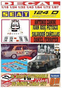 【送料無料】ホビー ・模型車・バイク レーシングカー デカールシートザニーニカニェラスモンテカルロdecal seat 124 a zanini or s canellas r montecarlo 1977 3rd amp; 4th 01