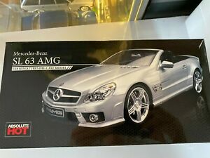 【送料無料】ホビー ・模型車・バイク レーシングカー メルセデスベンツホットシューコシルバーシルバーmercedesbenz sl63 amg r230 absolute hot schuco 118 silver silver｜hokushin