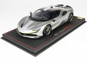 【送料無料】ホビー ・模型車・バイク レーシングカー フェラーリロードメタリックシルバーレーシングバージョンショーケースbbr ferrari sf90 road metallic silverracing version with showcase 118｜hokushin