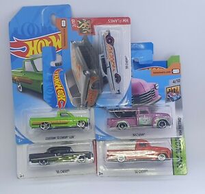 【送料無料】ホビー ・模型車・バイク レーシングカー ホットホイールバルクロットシボレーhot wheels 164 bulk lot 5 chevrolet 55 52 72 luv bargain at 4 per car