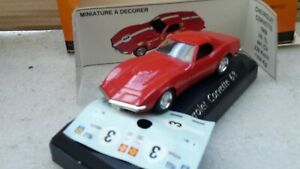 【送料無料】ホビー ・模型車・バイク レーシングカー フランスシボレーコルベットボックスsolido made in france ref 1910 chevrolet corvette 68 1969 red in box