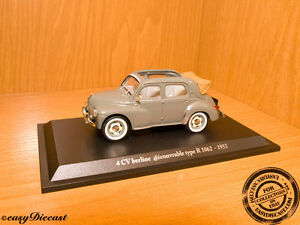 【送料無料】ホビー ・模型車・バイク レーシングカー ルノーベルリヌデクブルタイプrenault 4cv 4cv berline decouvrable type r1062 143