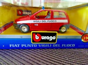 【送料無料】ホビー ・模型車・バイク レーシングカー モデルフィアットプントイタリアbburago 124 fire brigade model car fiat punto comprehends fuoco cod0117 italy