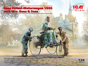 【送料無料】ホビー ・模型車・バイク レーシングカー ベンツモーターワーゲンベンツサンズモデルキットbenz patent motorwagen 1886 with mrs benz amp; sons 124 model kit icm