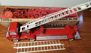 【送料無料】ホビー ・模型車・バイク レーシングカー トンカヴィンテージトイズティンプレートtonka 1960s vintage toys tin plate aerial ladder no 998 fire engine boxed usa